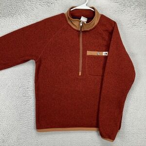 The‎ North Face Gordon Lyons Pullover Jacket Mens Medium Orange Half Zip Sweater